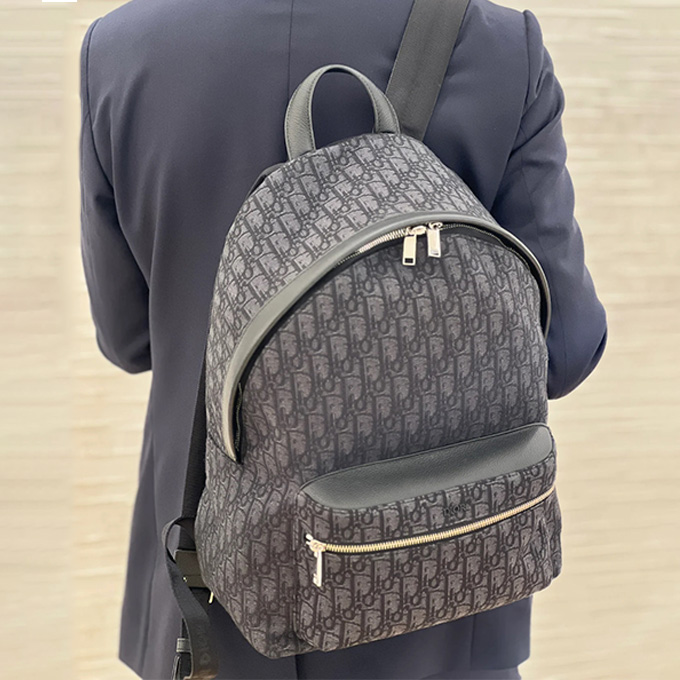 dior oblique travel canvas zipper backpack
